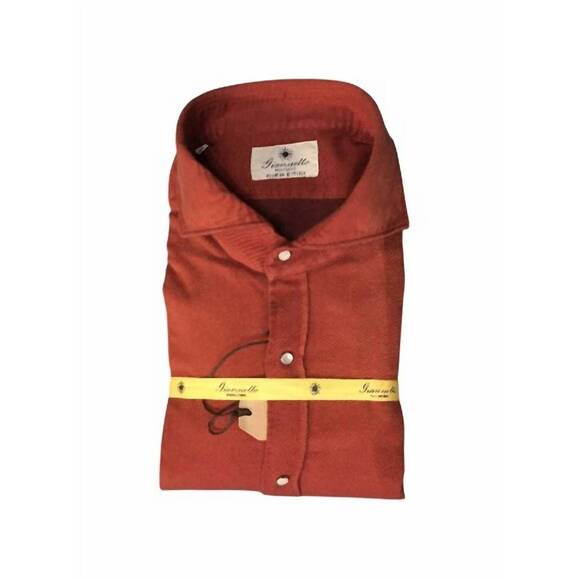 NEW GIANNETTO PORTOFINO men's button down shirt in red